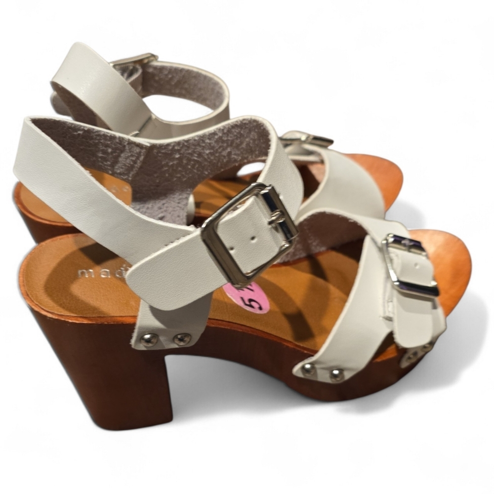 Madden Girl Women's Danii Heeled Sandal, White Paris, Size 5 1/2 - Picture 5 of 6